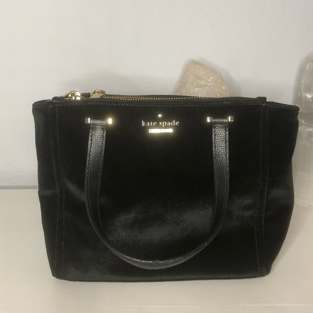 Kate Spade New York Black Suede Medium Bag